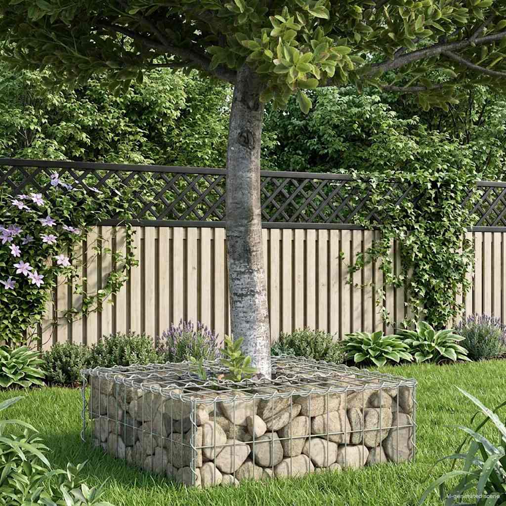 Gabion hevet seng sølv