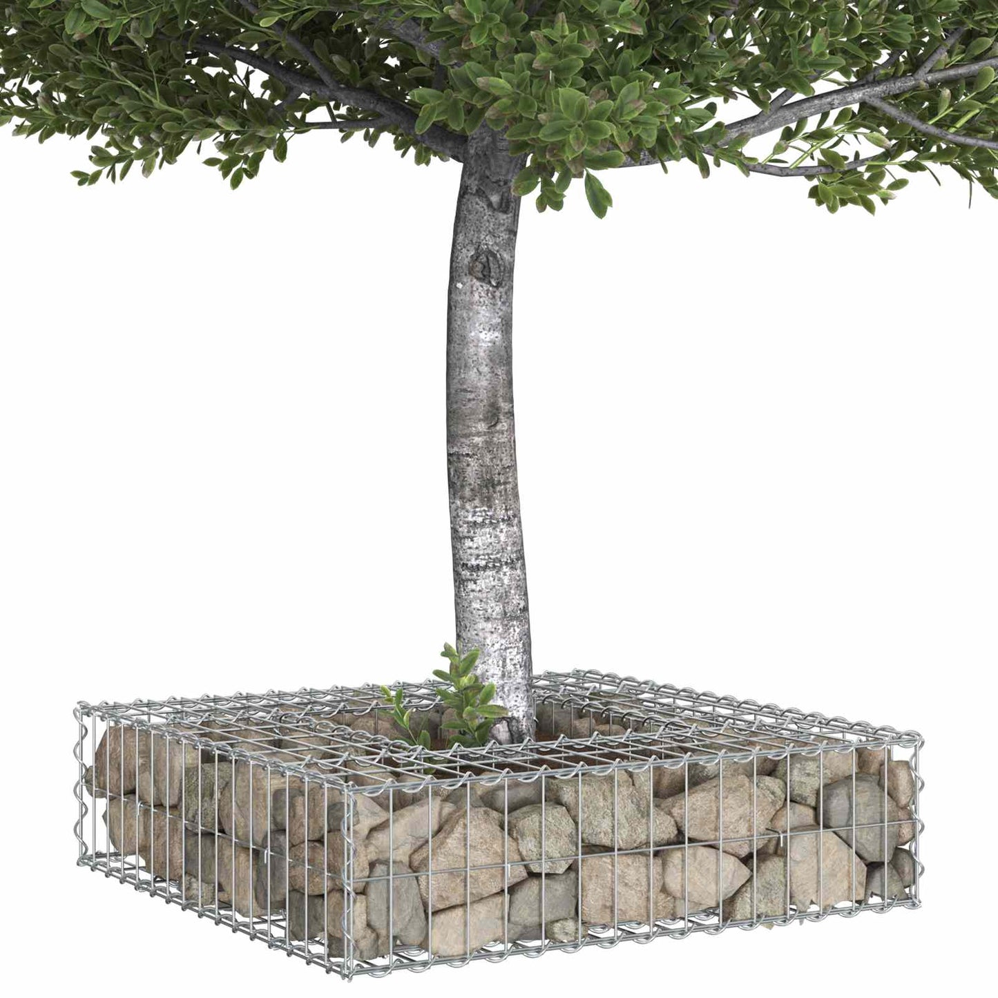 Gabion hevet seng sølv