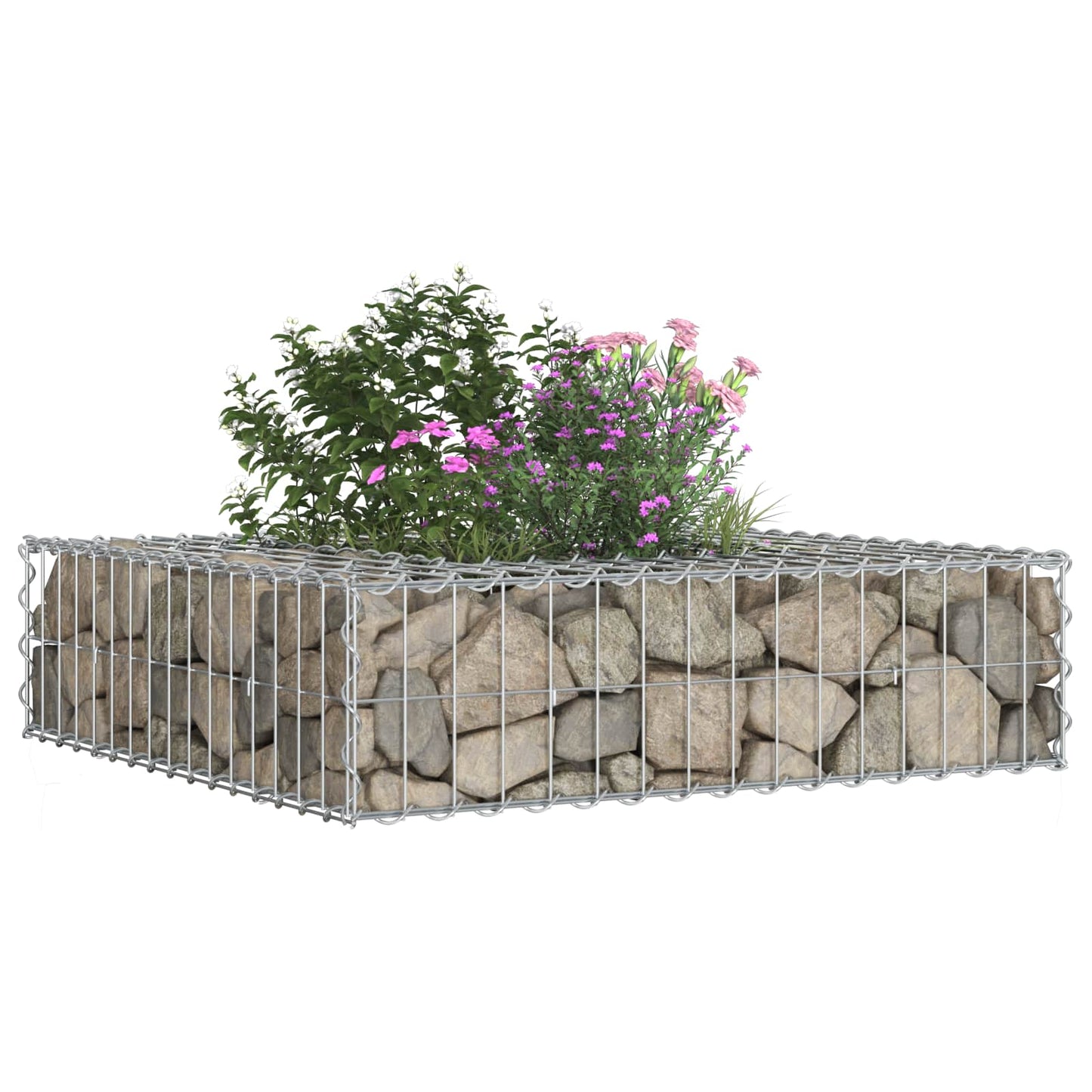 Gabion hevet seng sølv