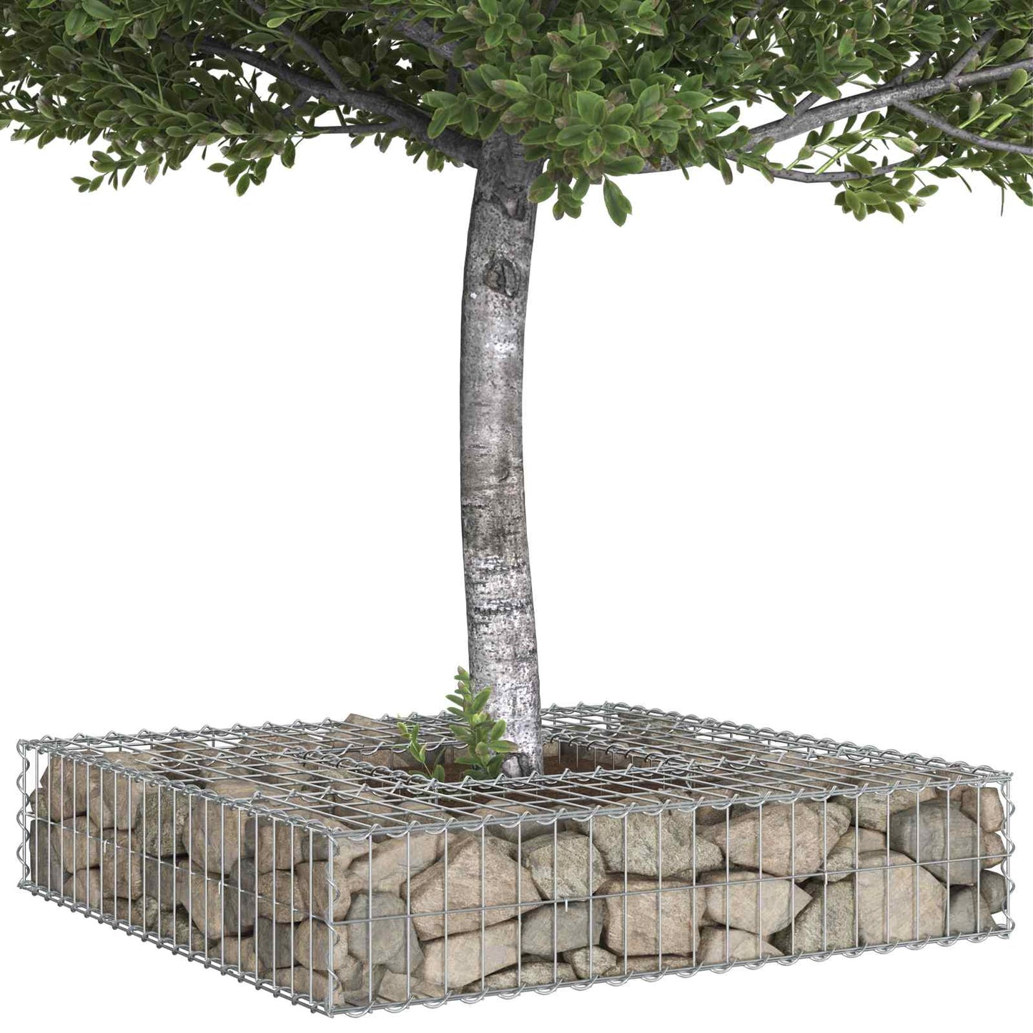 Gabion hevet seng sølv