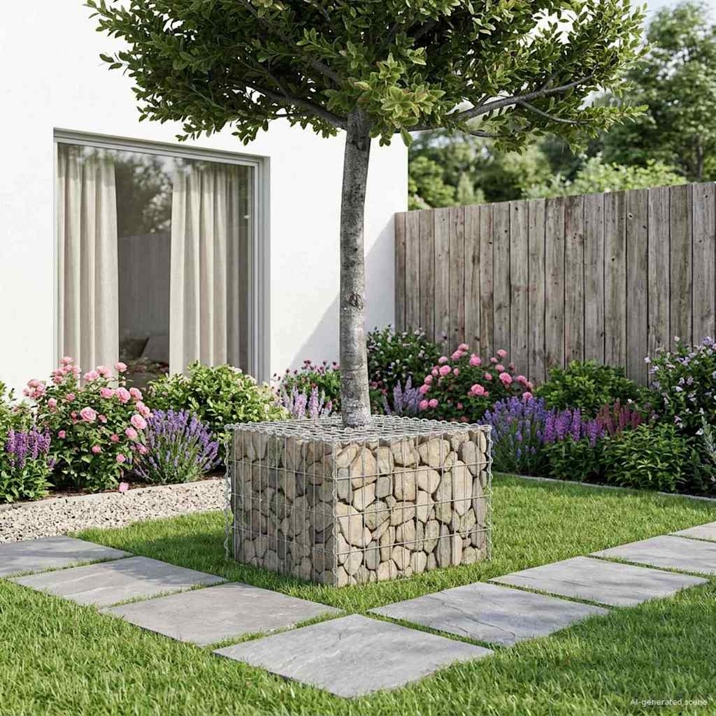 Gabion hevet seng sølv