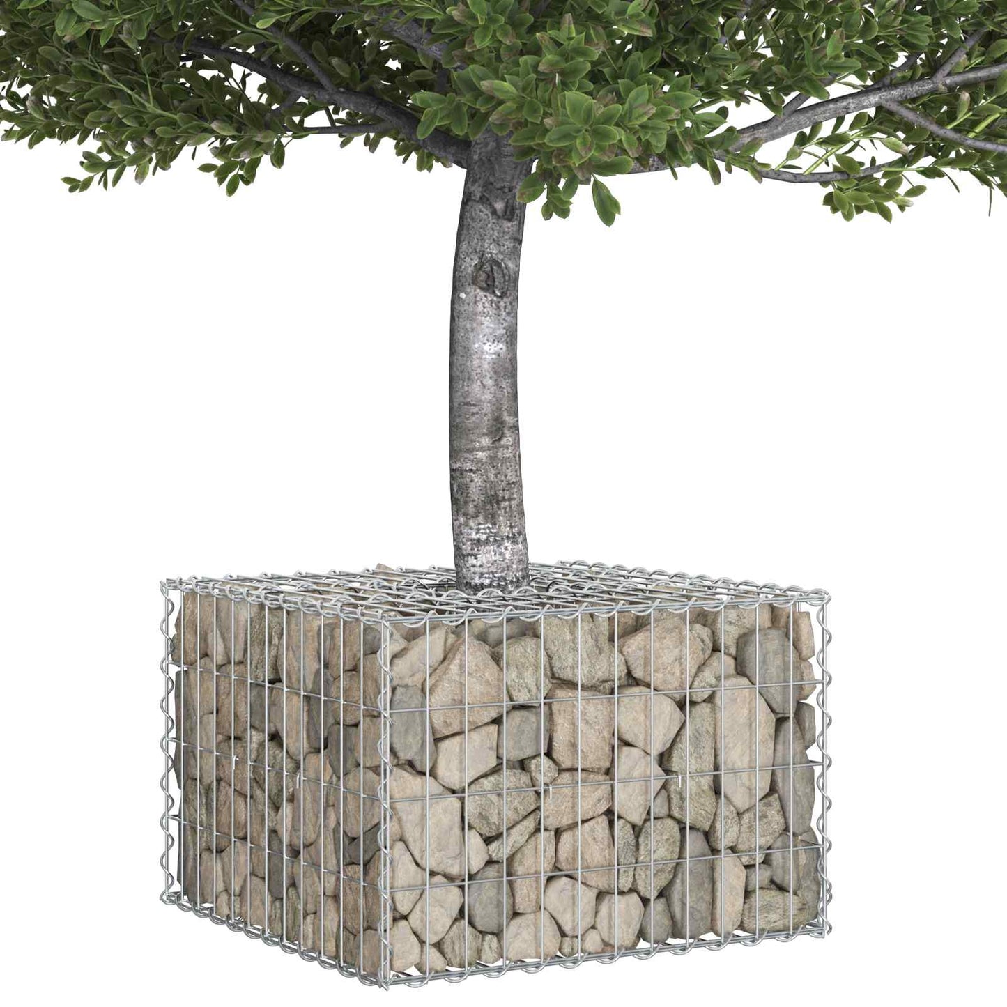 Gabion hevet seng sølv
