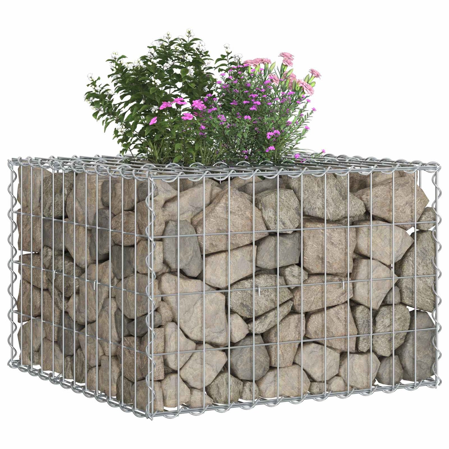 Gabion hevet seng sølv