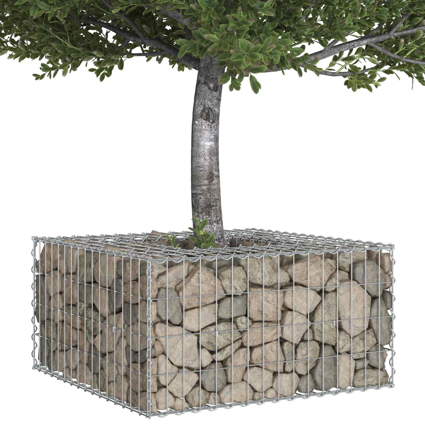 Gabion hevet seng sølv