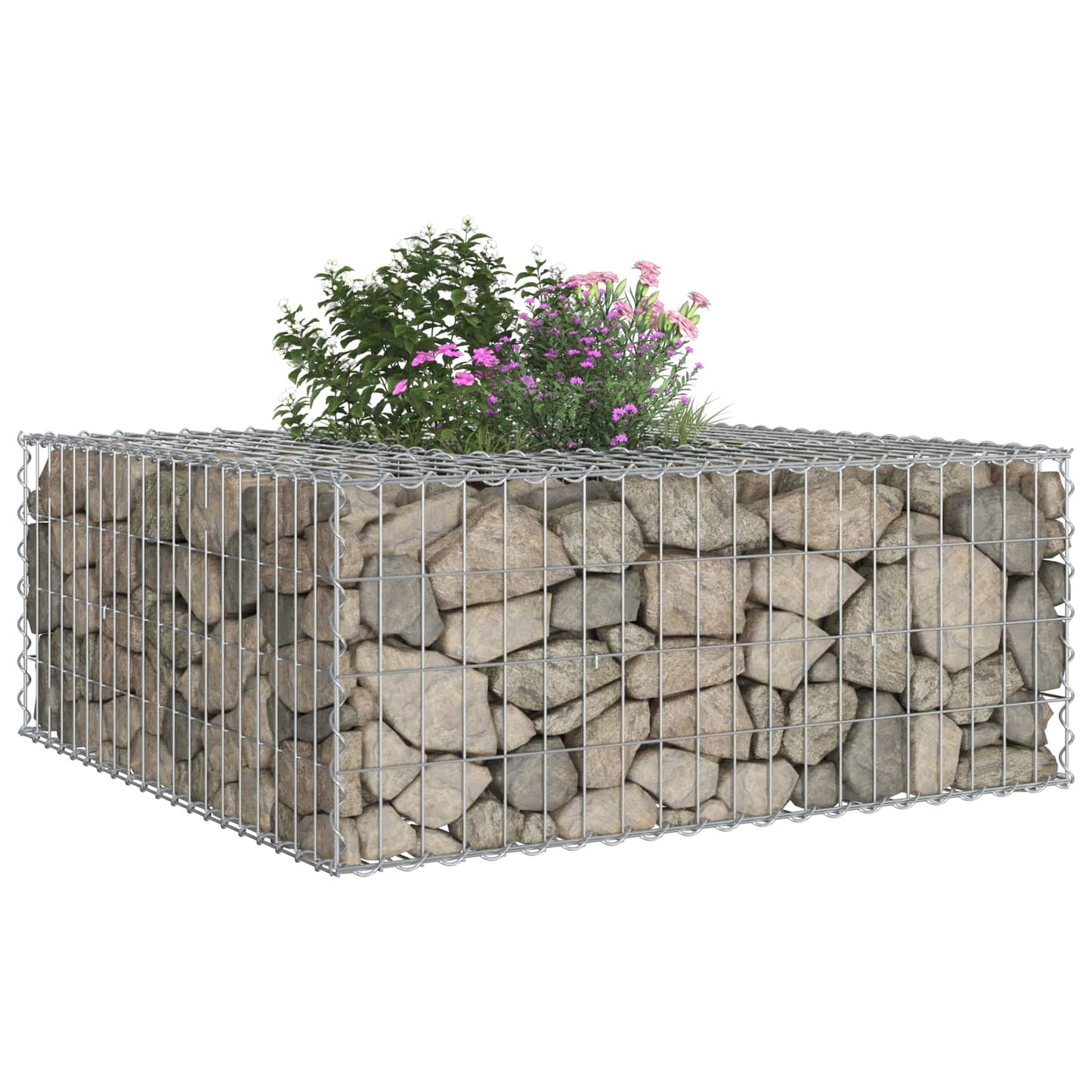 Gabion hevet seng sølv
