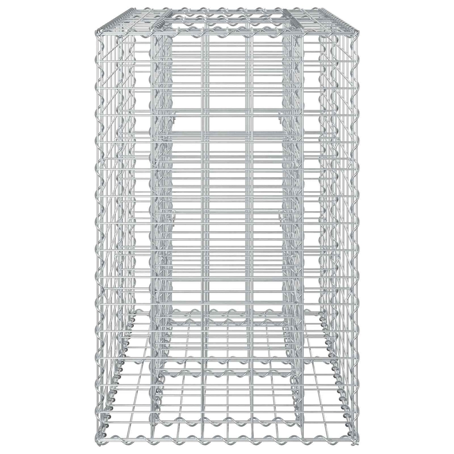 Gabion hevet seng sølv 90 x 50 x 80 cm Galvanisert Stål vidaXL
