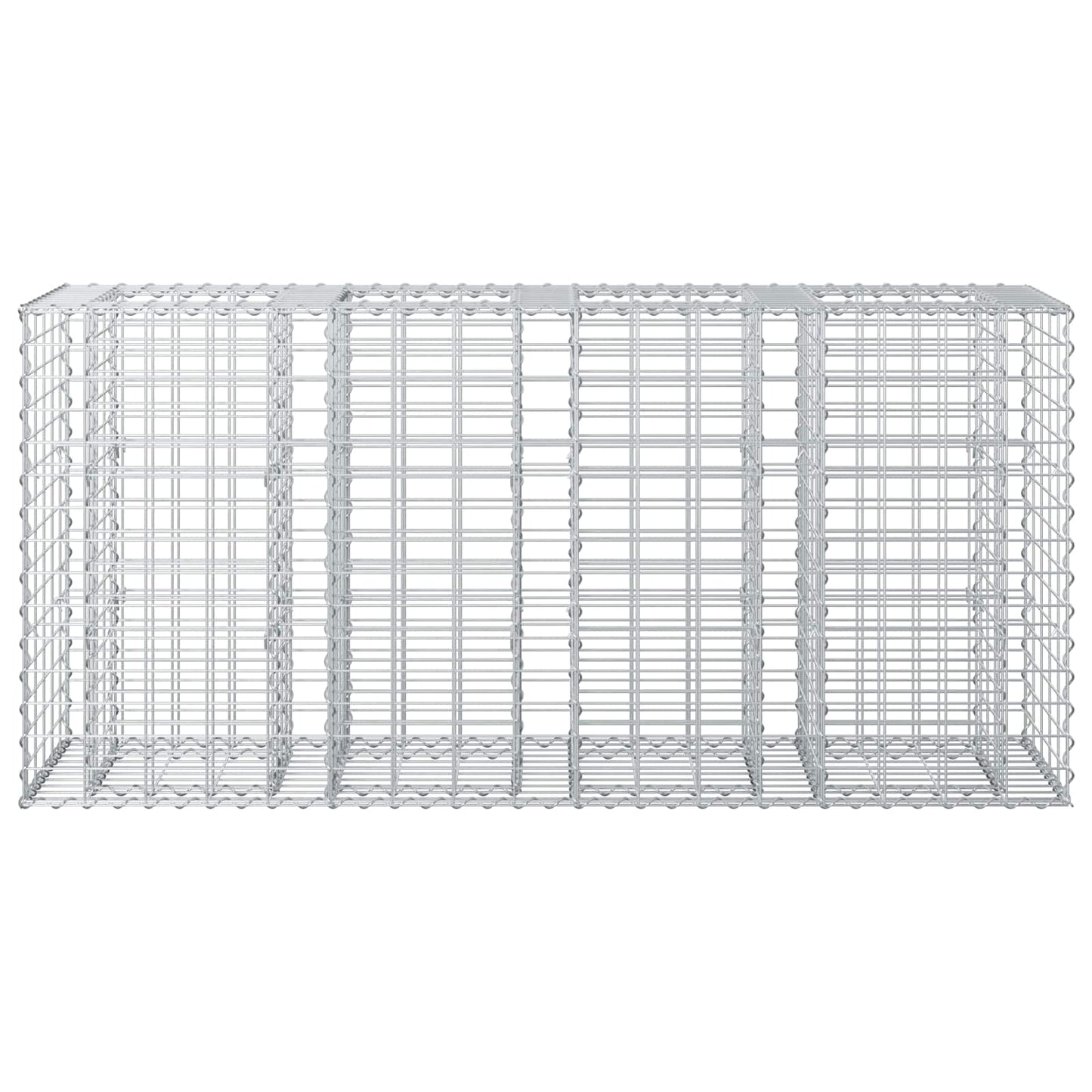 Gabion hevet seng sølv 170 x 50 x 80 cm Galvanisert Stål vidaXL