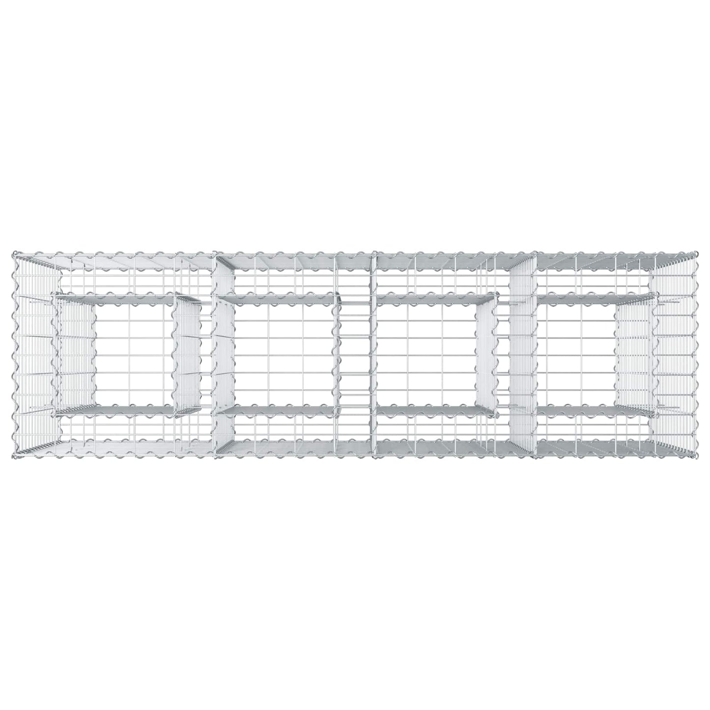 Gabion hevet seng sølv 170 x 50 x 80 cm Galvanisert Stål vidaXL