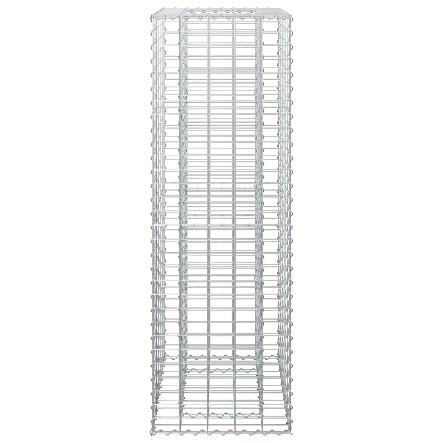 Gabion hevet seng sølv 50 x 50 x 150 cm Galvanisert Stål vidaXL