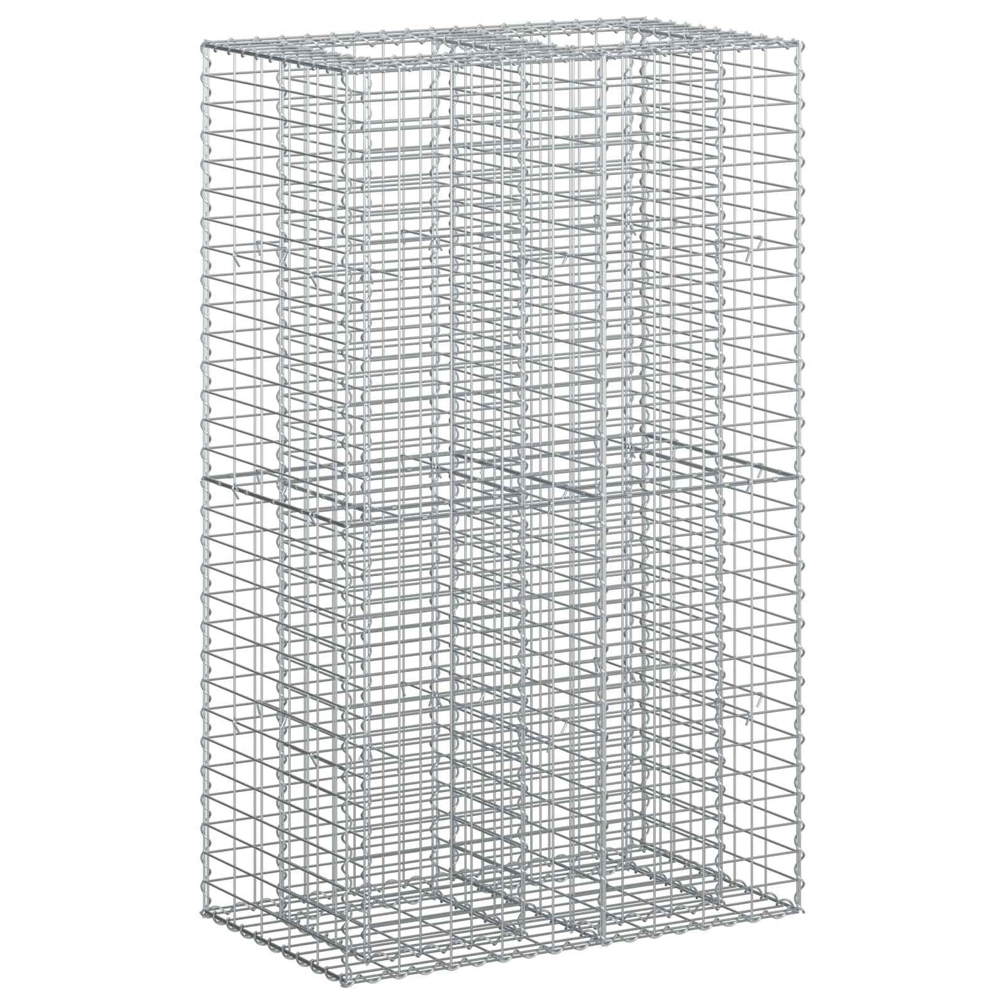 Gabion hevet seng sølv 90 x 50 x 150 cm Galvanisert Stål vidaXL