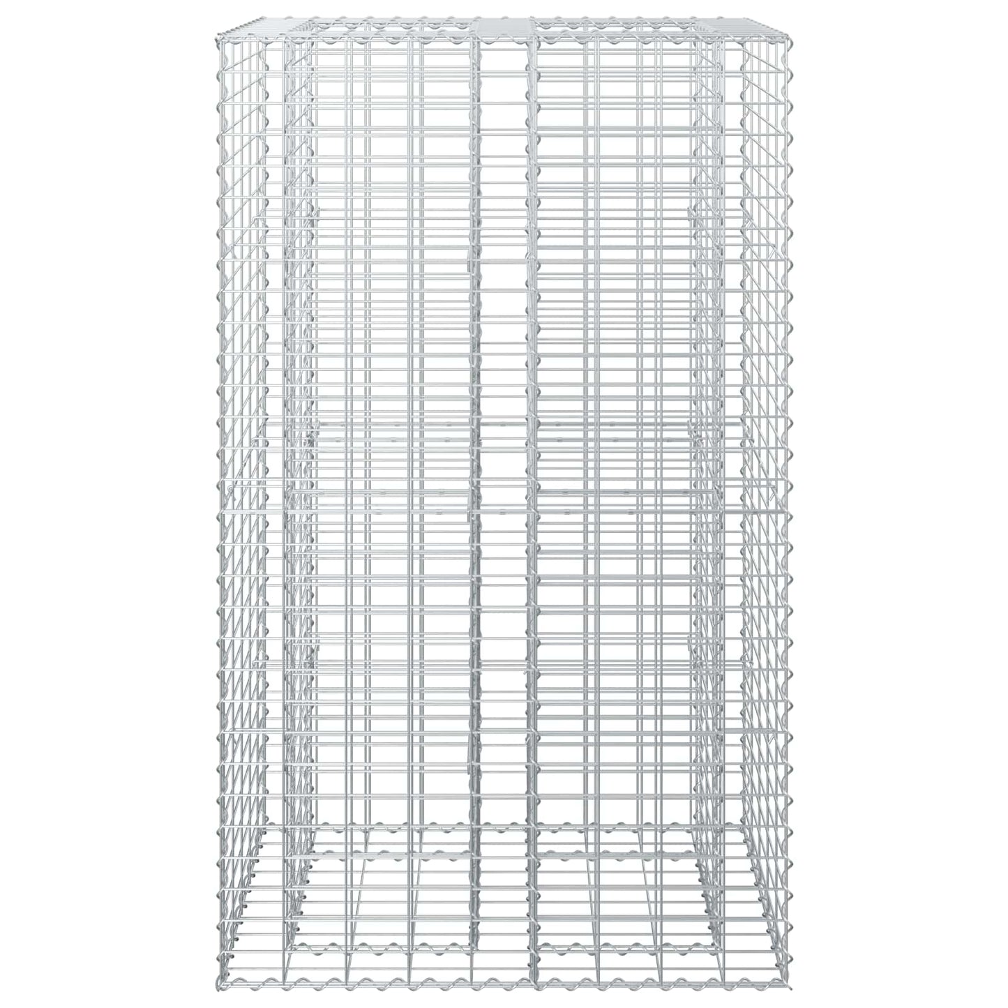Gabion hevet seng sølv 90 x 50 x 150 cm Galvanisert Stål vidaXL