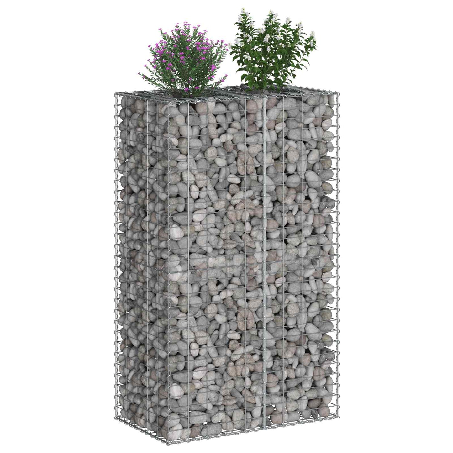 Gabion hevet seng sølv 90 x 50 x 150 cm Galvanisert Stål vidaXL