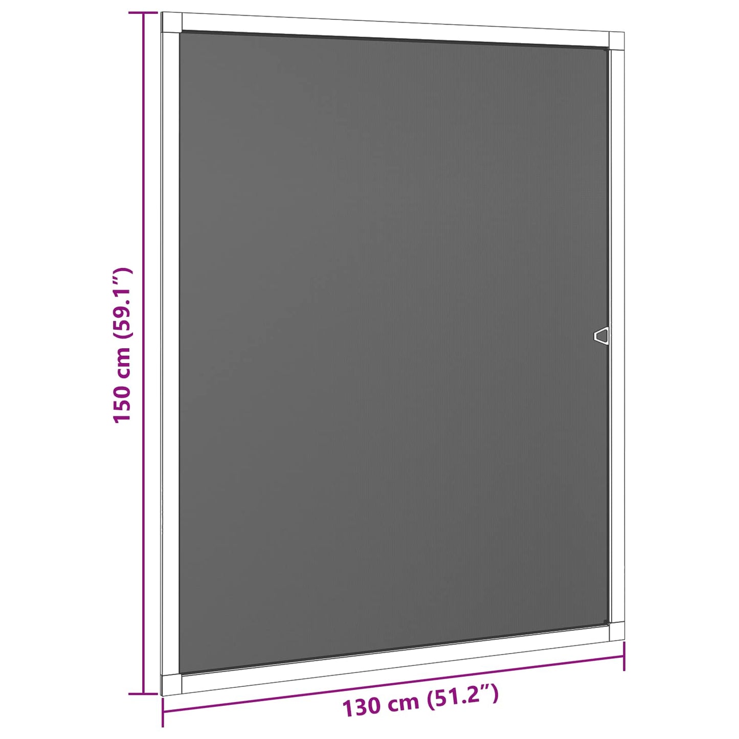 Insektmaske for vinduer Hvit 130 x 150 cm