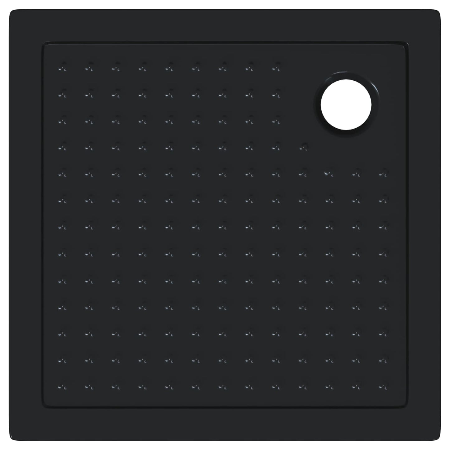 Dusjbunnbrett med prikker 80 x 80 x 4 cm ABS Svart