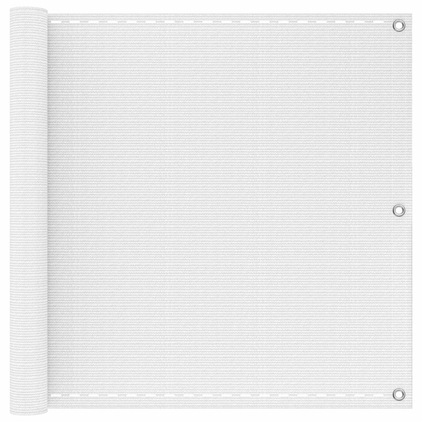 Balkong Skjerm Hvit 90 x 700 cm HDPE og Aluminium
