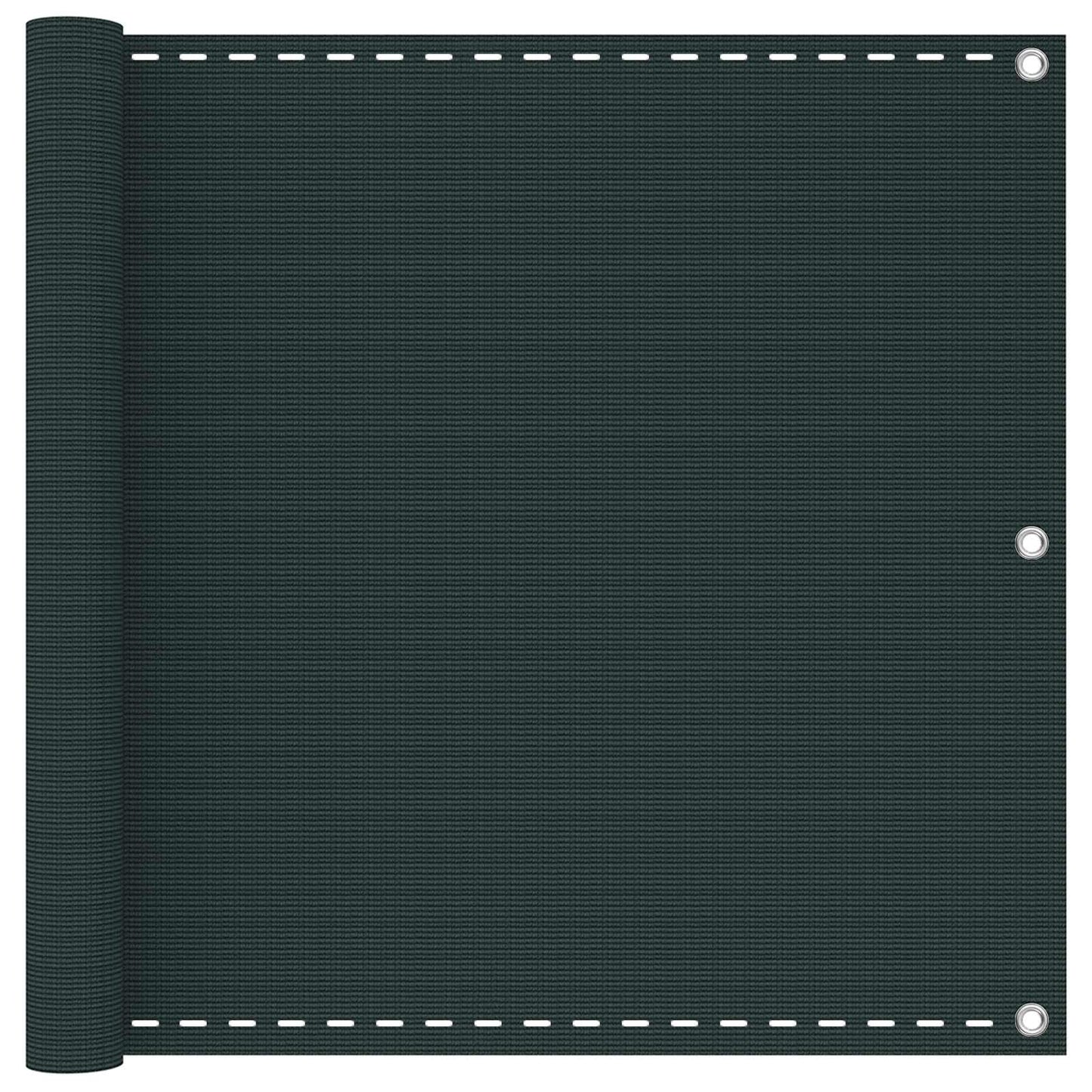 Balkong Skjerm Mørkegrønn 120 x 700 cm HDPE og Aluminium