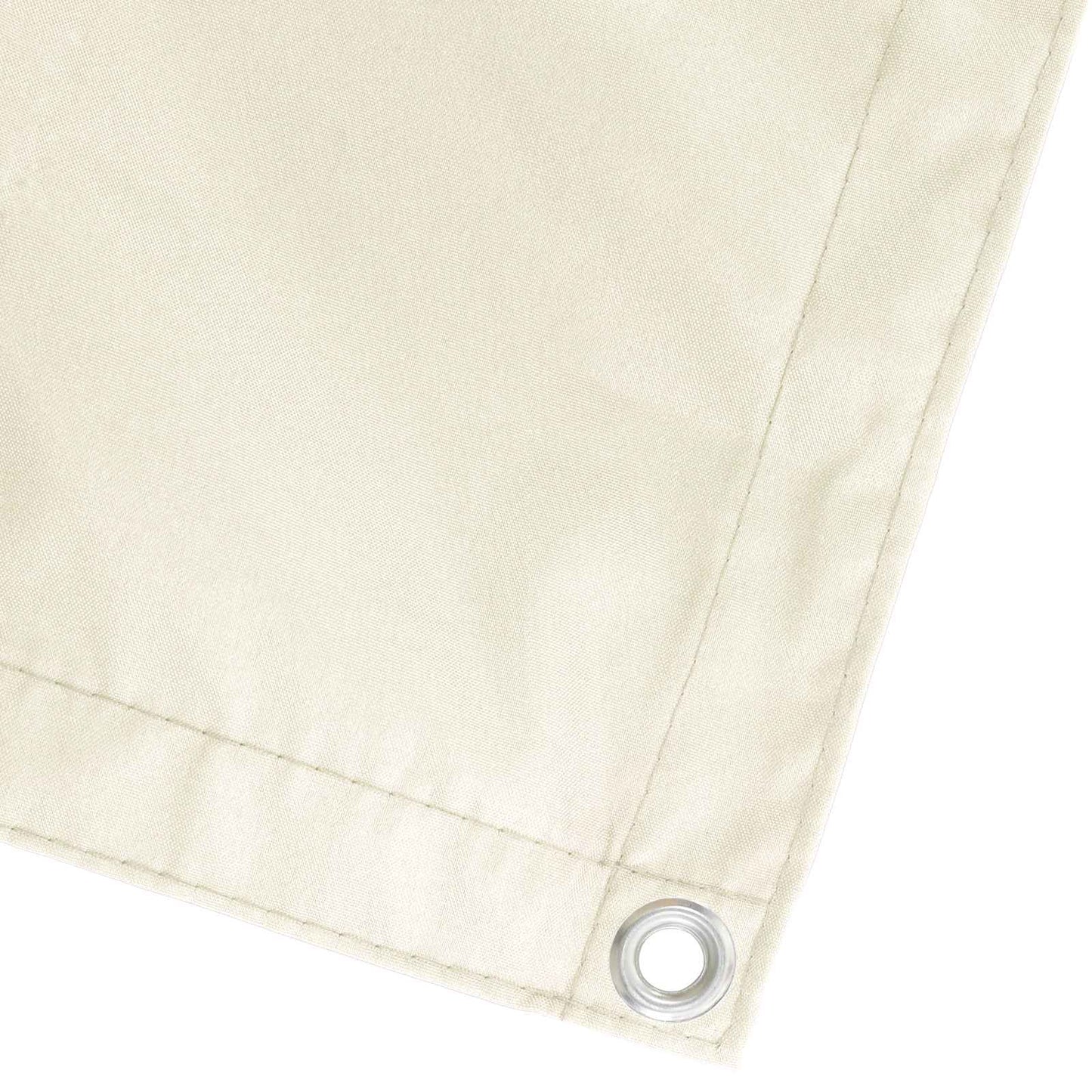 Balkong privat skjerm 180 x 500 cm Stoff med PU-belegg Krem