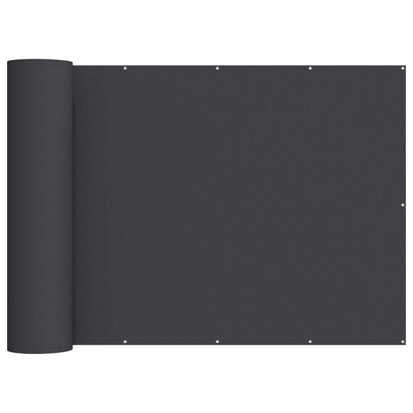 Balkong privat skjerm 200 x 500 cm Stoff med PU-belegg Svart