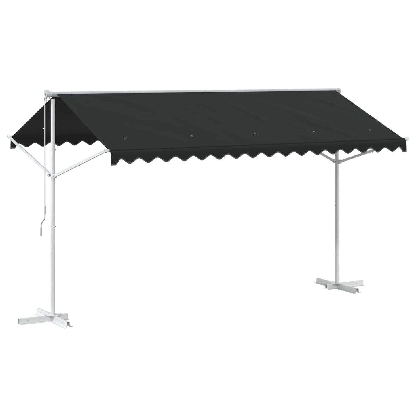 Frittstående markise 4 × 3 m Polyester Antrasitt