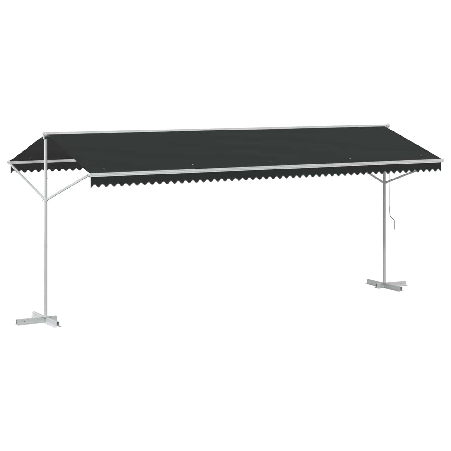 Frittstående markise Antrasitt 6 x 3 m Polyester