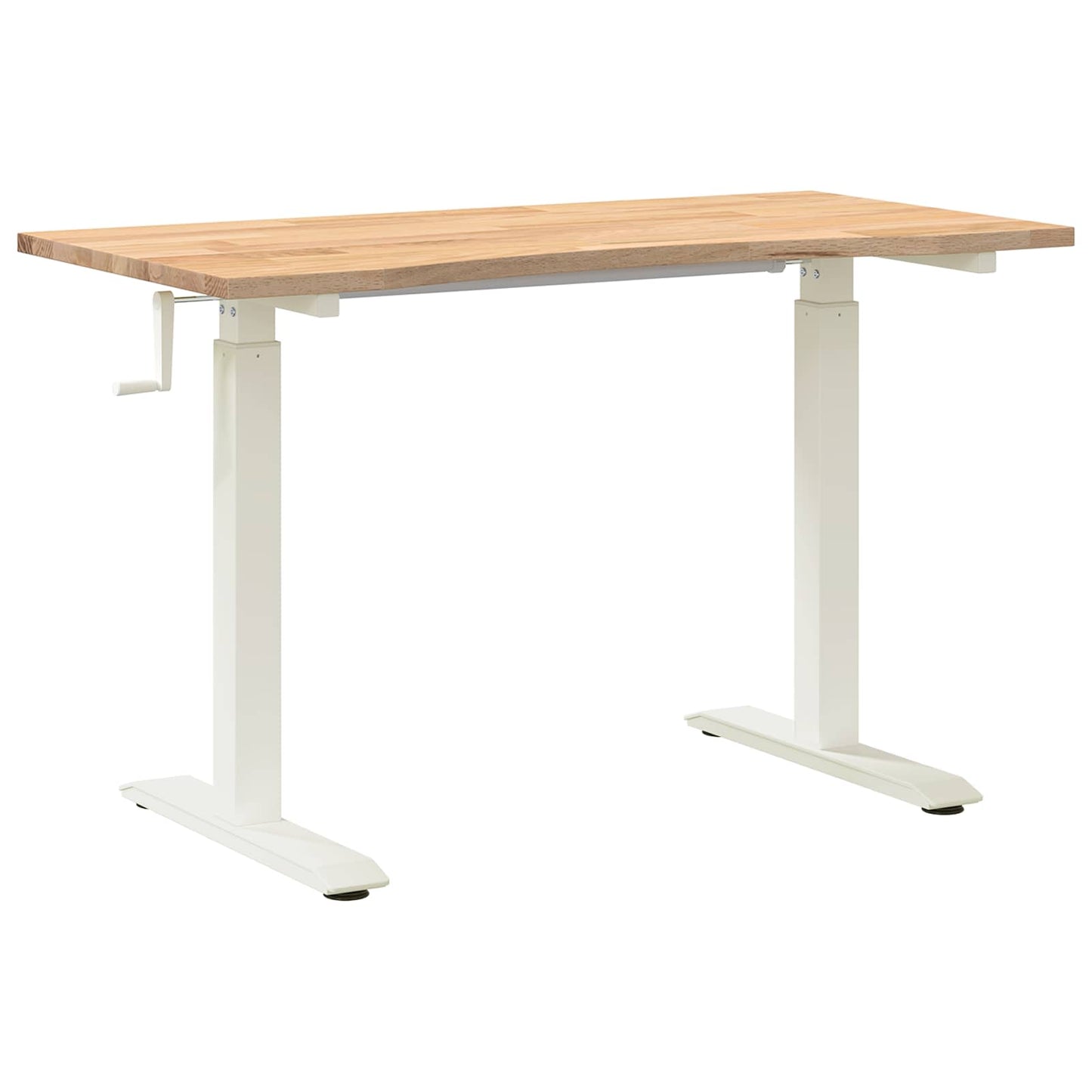 Skrivebord Hvit og Naturlig 120 x 60 cm Massivt Eiketre