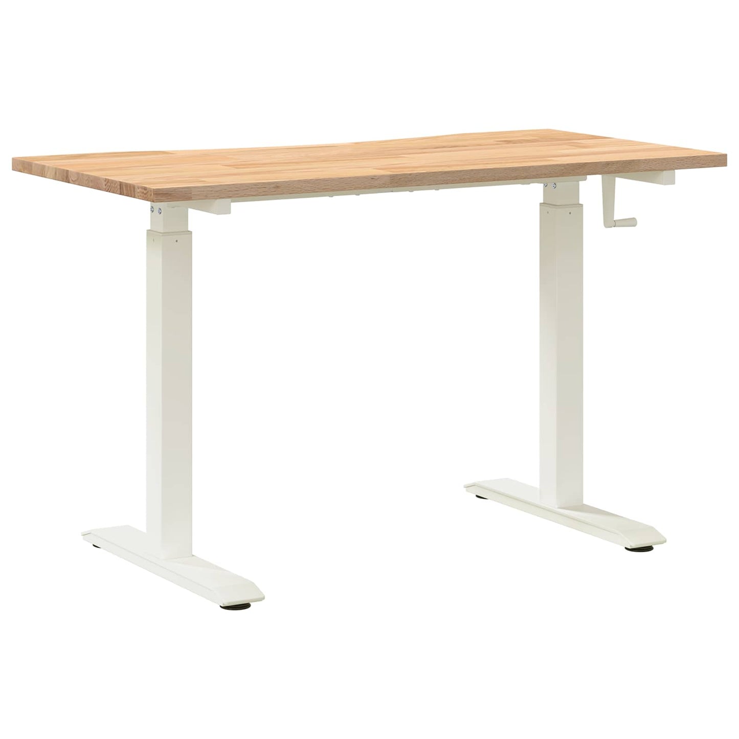 Skrivebord Hvit og Naturlig 120 x 60 cm Massivt Eiketre