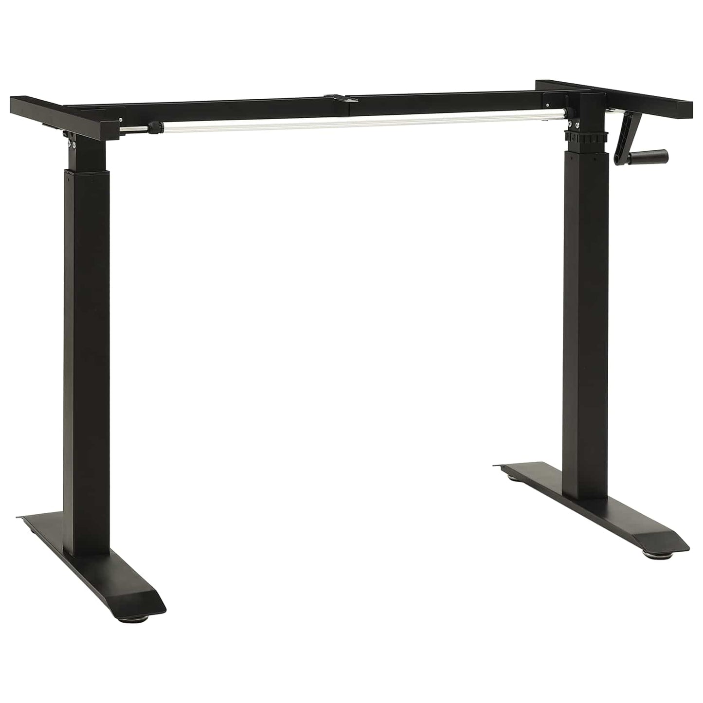 Skrivebord Svart og naturlig 140 x 60 cm Massivt Eiketre