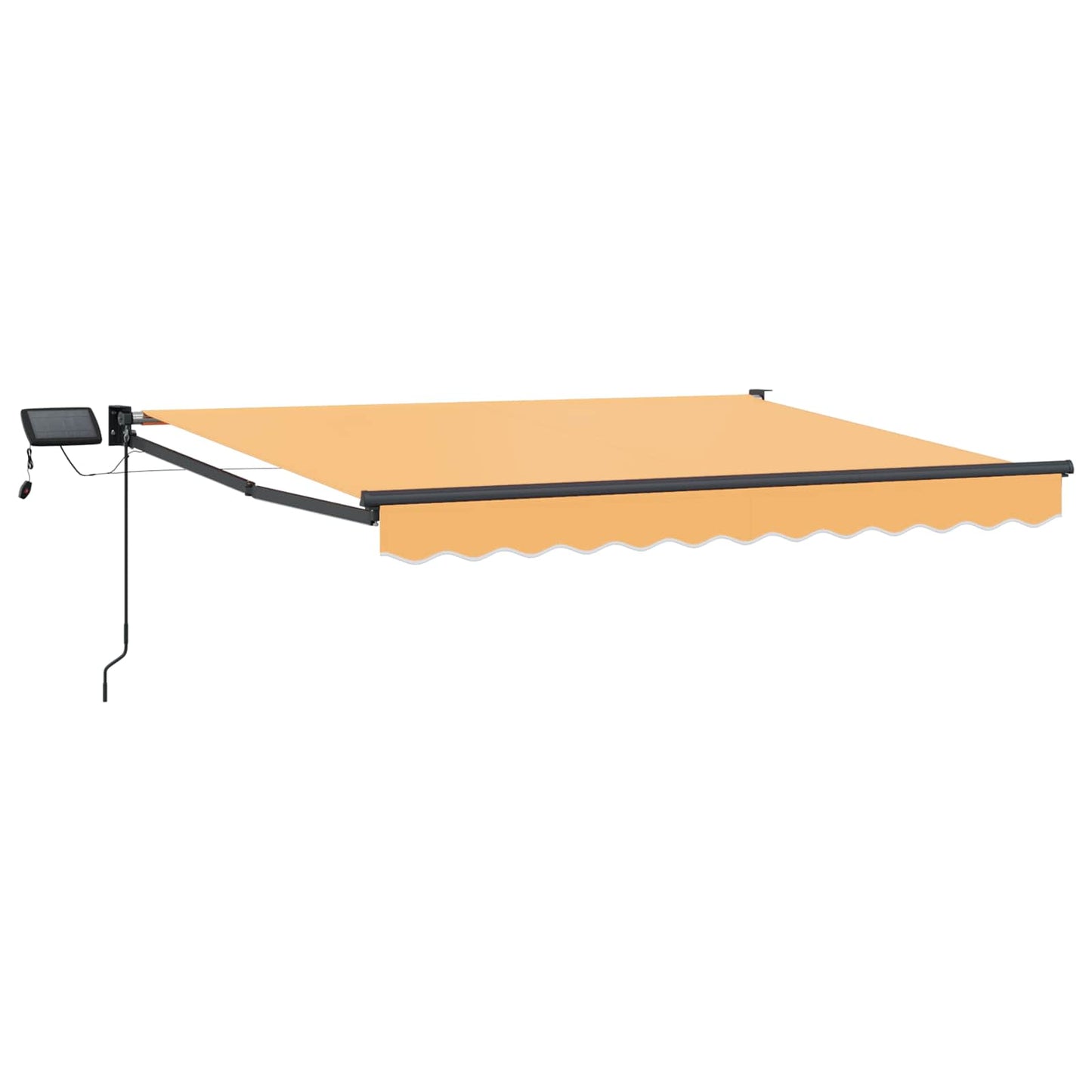 Manuell utvidbar markise med LED-lamper sand