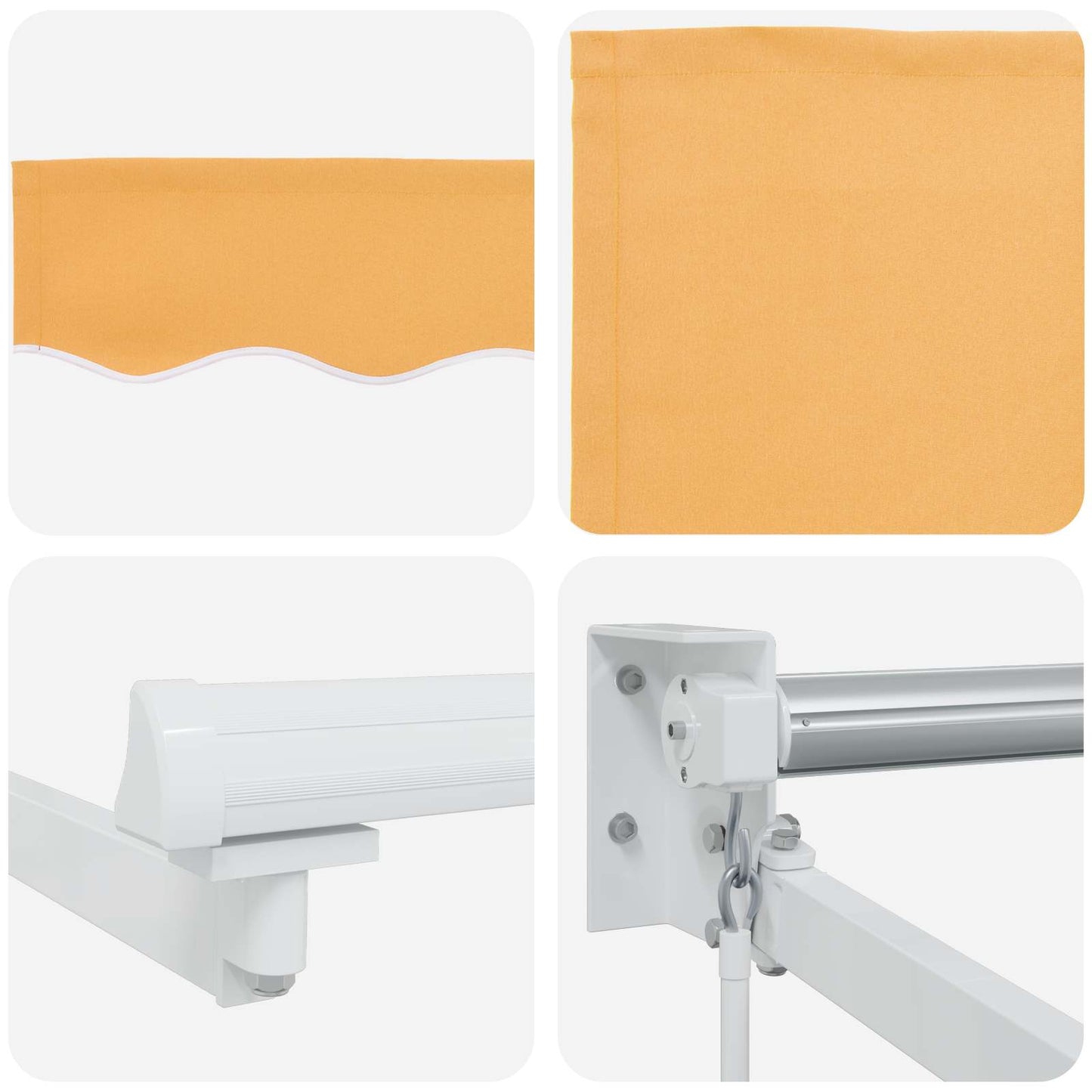 Uttrekkbar markise sand 3,5 x 2,5 m 100% polyester og aluminium