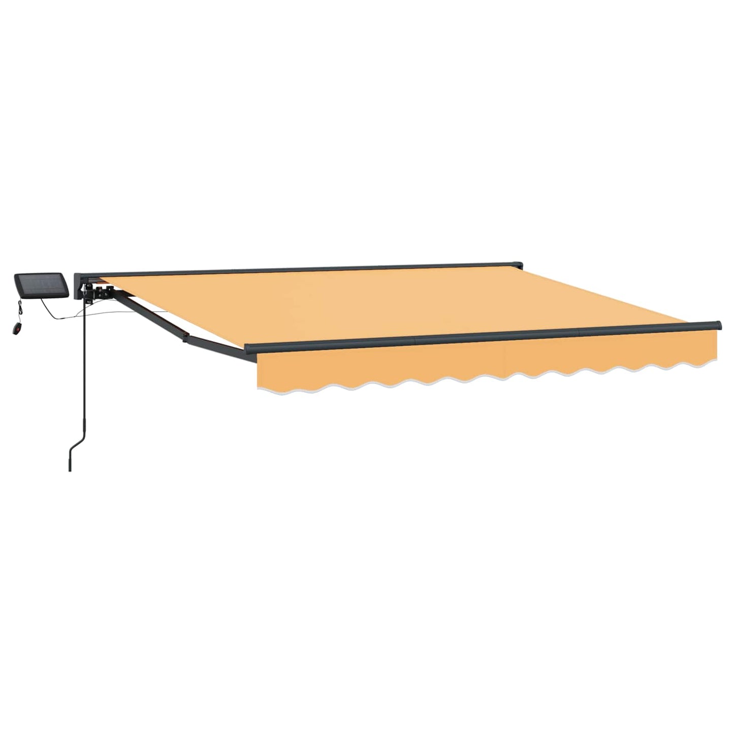 Manuell markiseramme med LEDs sand 4,5 × 3 m