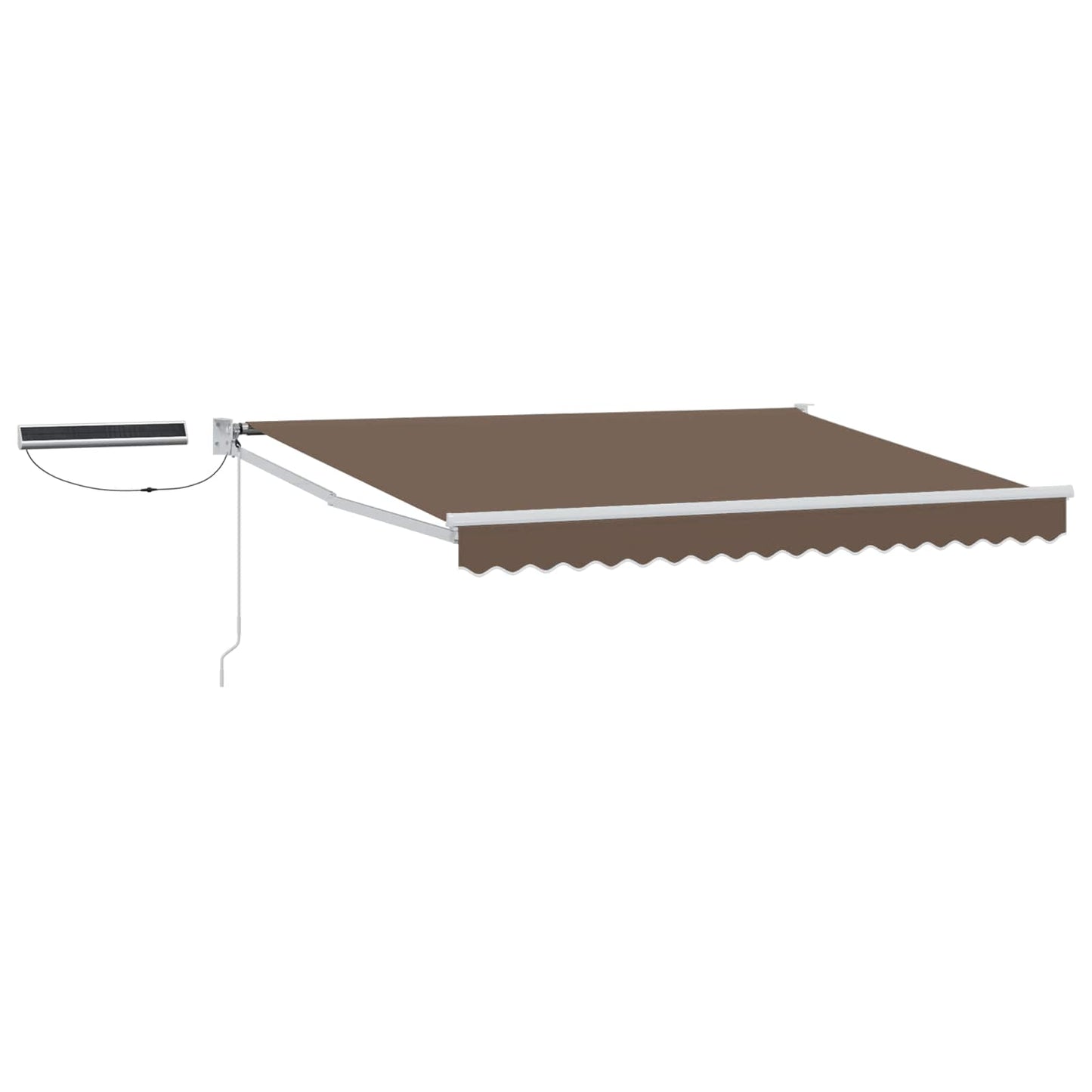 Elektrisk Utrekkbar Markise Gråbrun 100% polyester og aluminium
