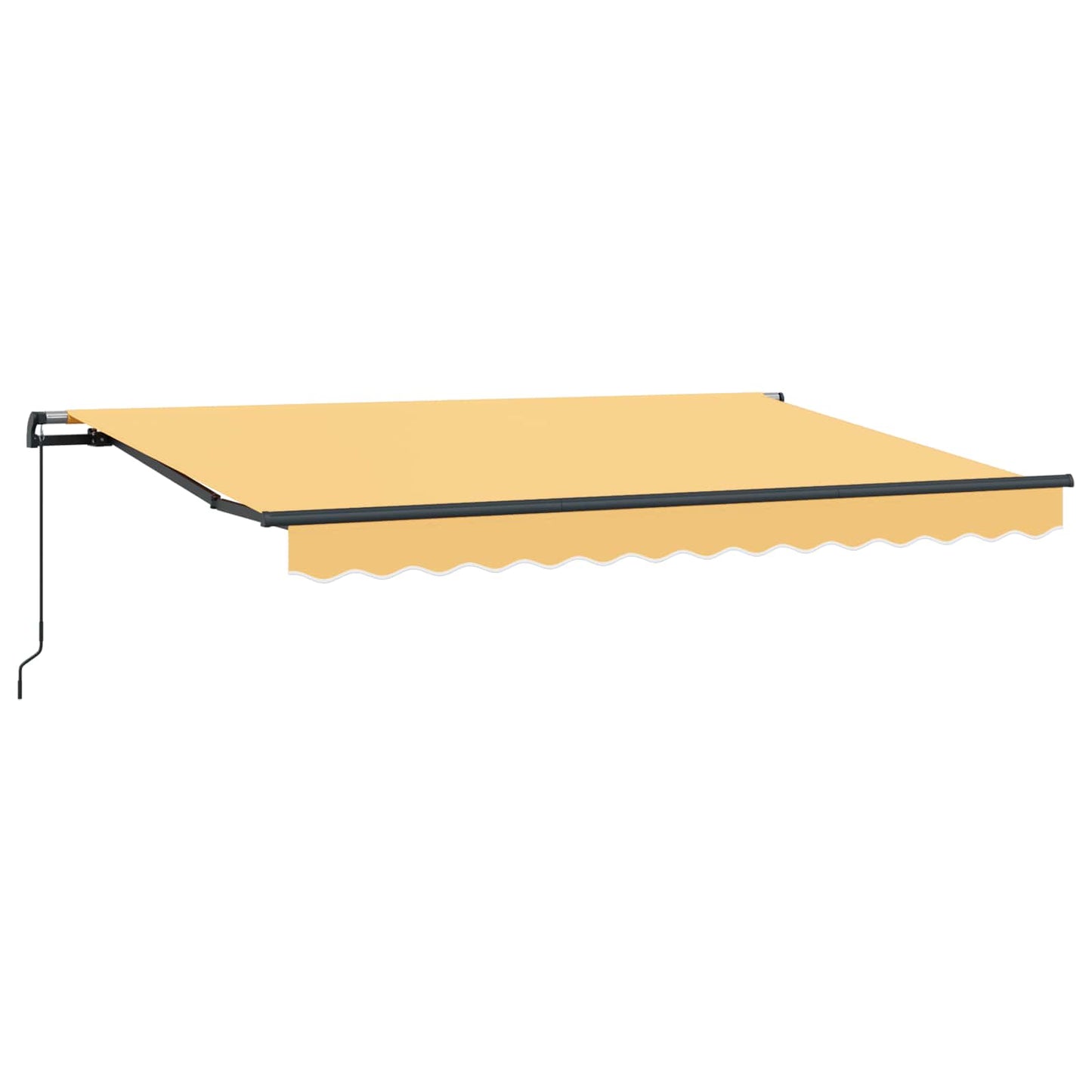 Uttrekkbar markise sand 500 × 350 cm Polyester og aluminium
