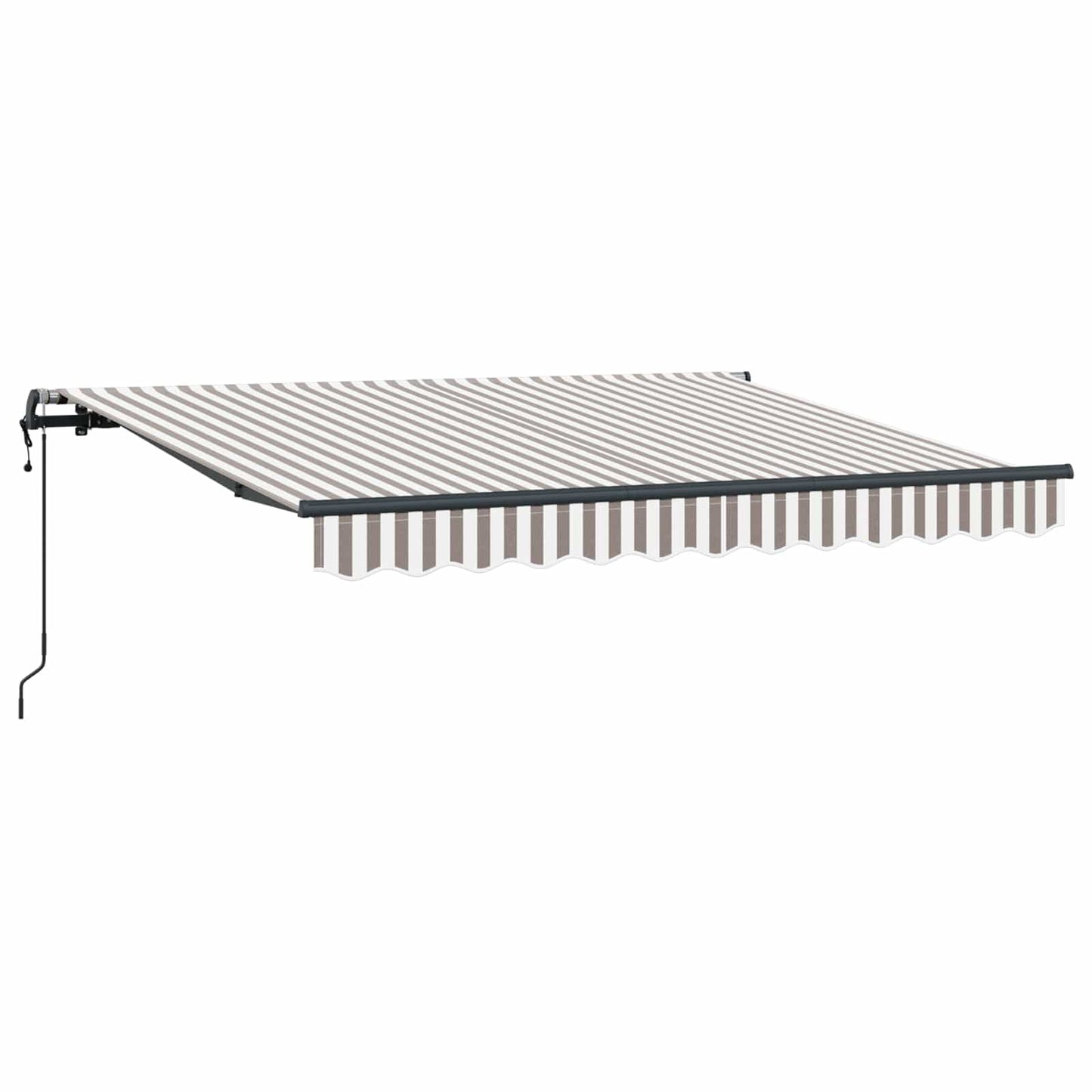 Innvendbar Markise Lys Grå og Hvit 500 × 350 cm