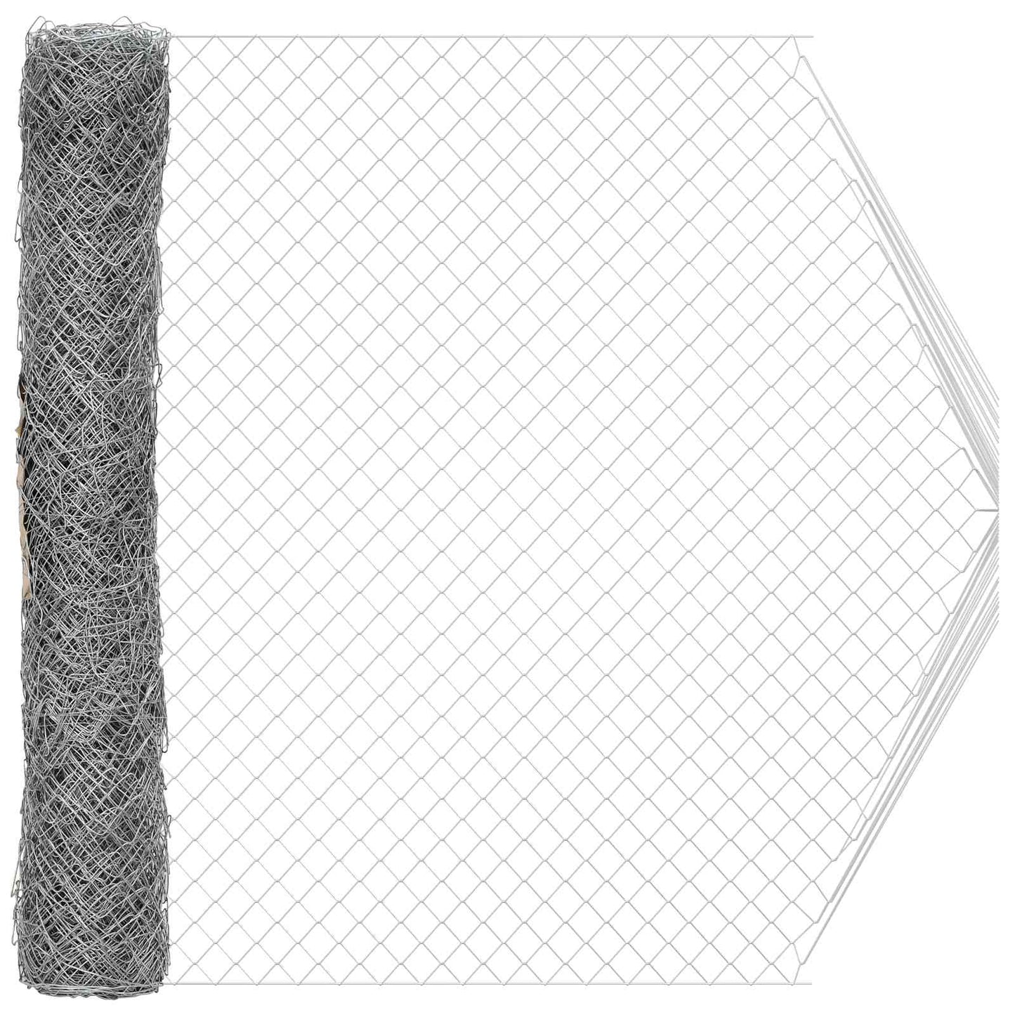 Kjedegjerde Galvanisert 2 x 10 m Glass vidaXL