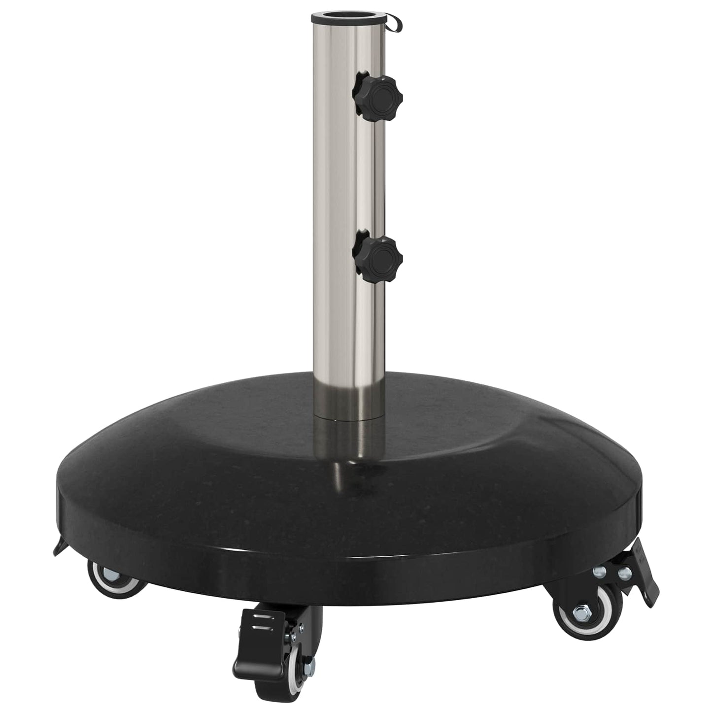 Granitt Parasolbase med hjul for 40-50 mm stolpe 29 kg Svart