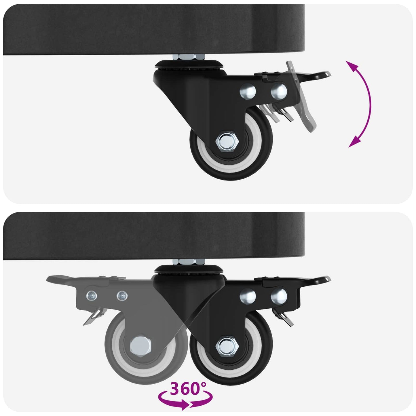 Granitt Parasolbase med hjul for 40-50 mm stolpe 29 kg Svart