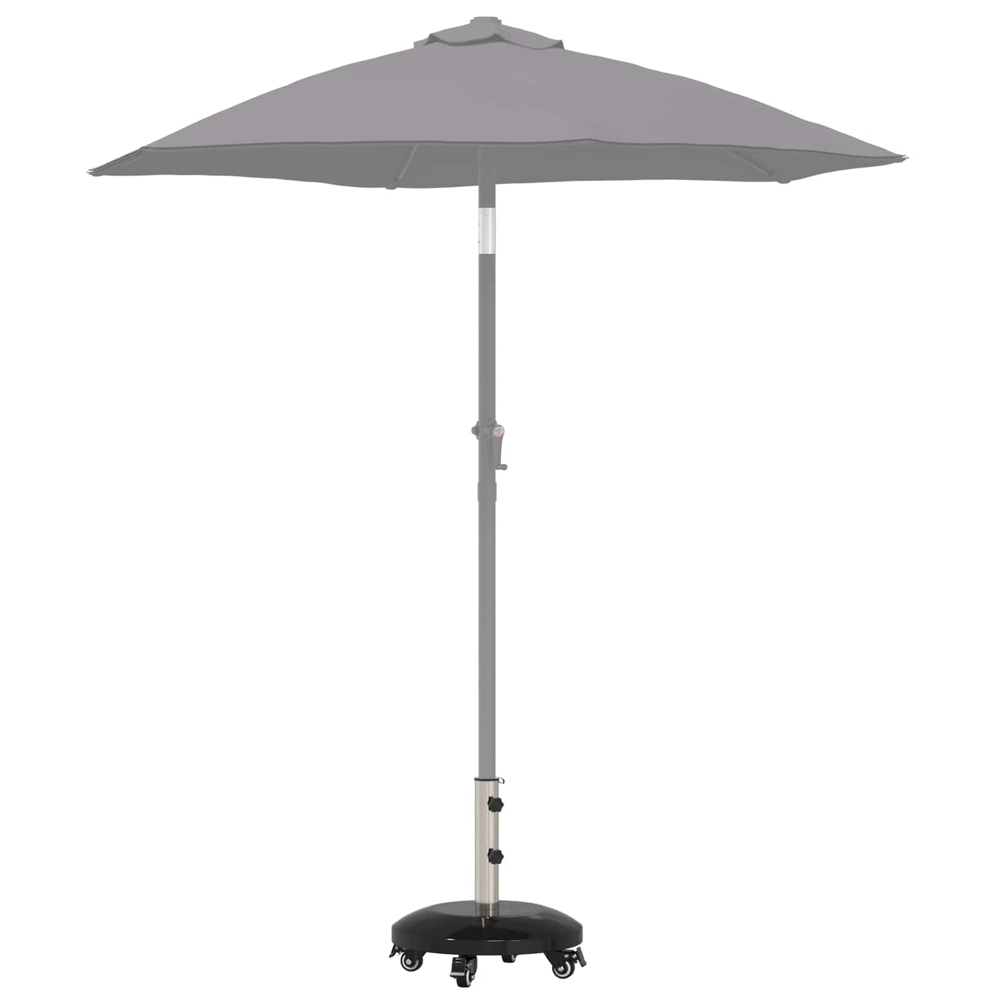 Granitt Parasolbase med hjul for 40-50 mm stolpe 29 kg Svart
