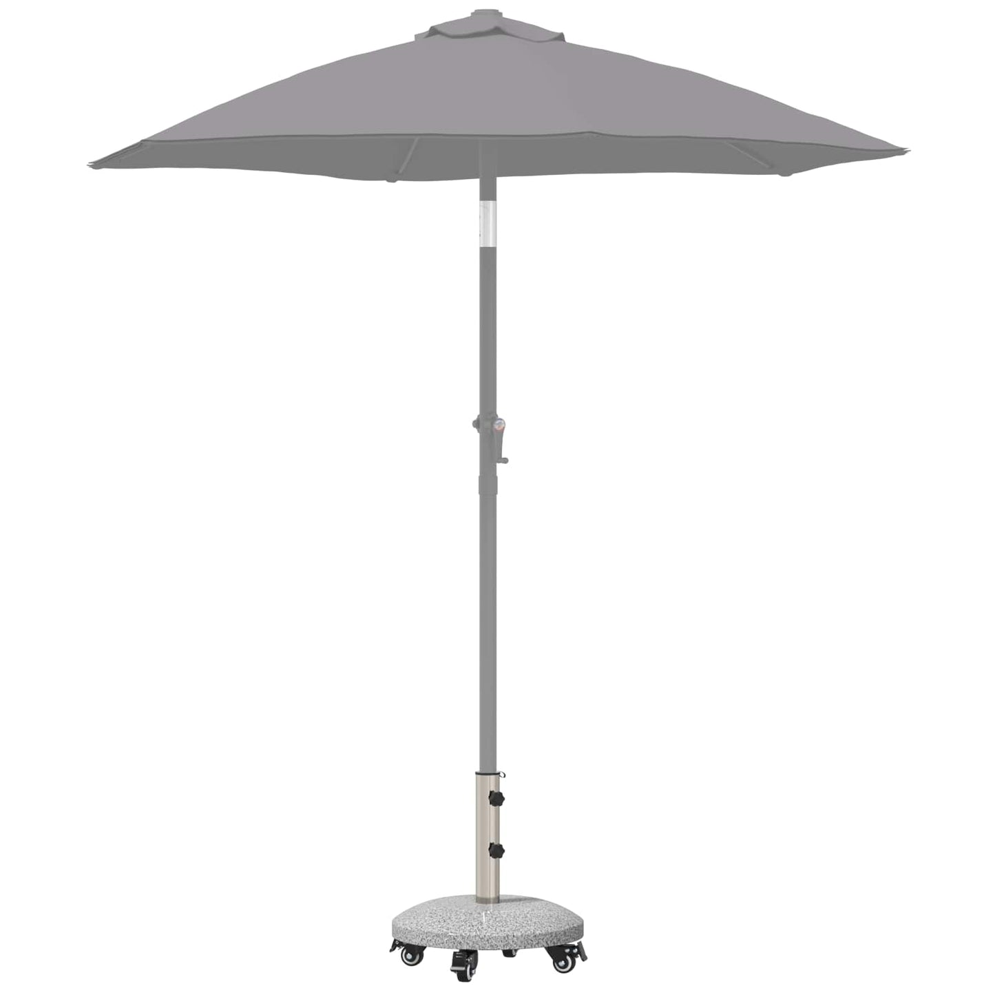 Granitt Paraplyfot med hjul for 4-5 cm stang 27.2 kg Grå