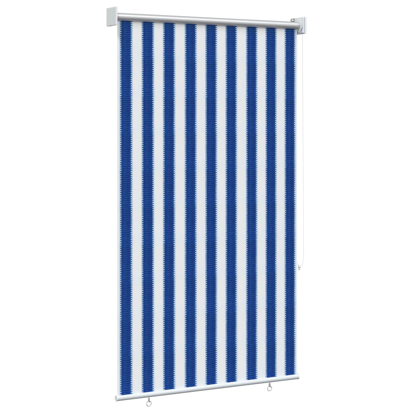 Utendørs Rullegardin 90% UV-blokk Blå og hvit stripe HDPE
