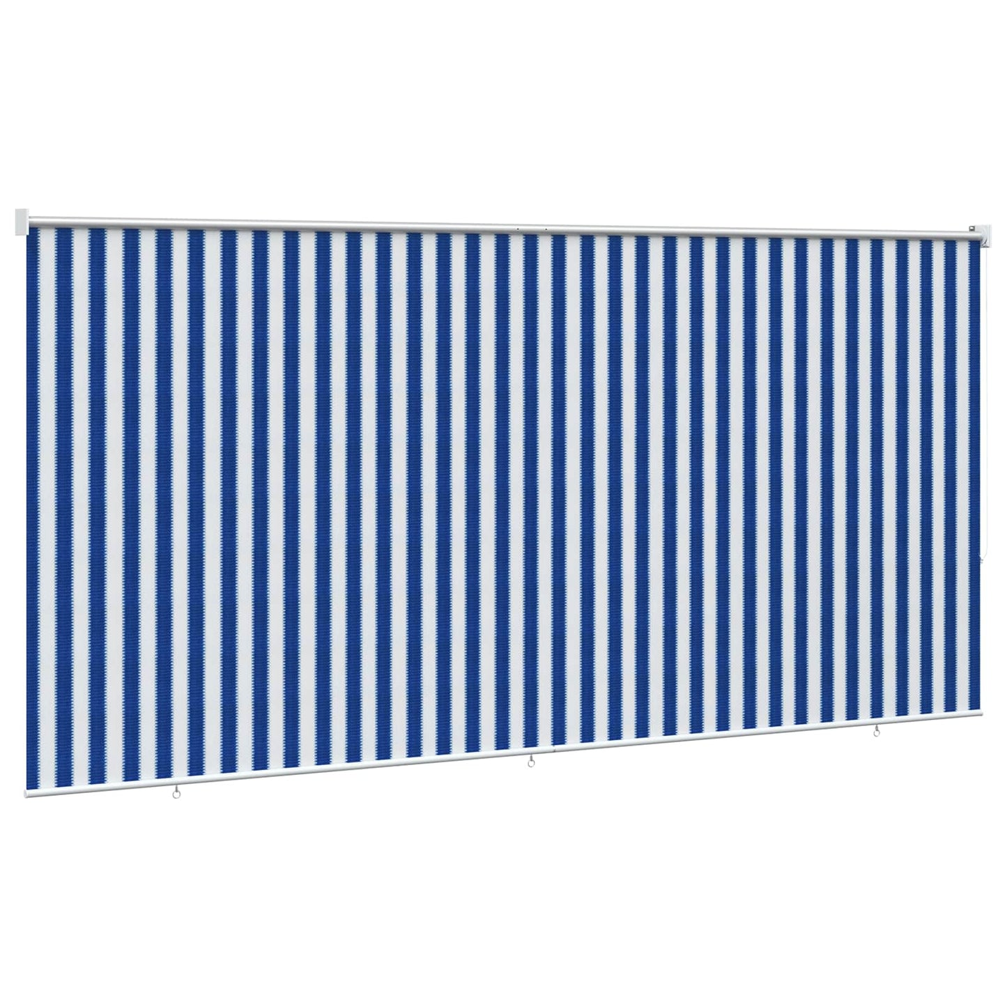 Utendørs Rullegardin 90% UV-blokk Blå og hvit stripe HDPE