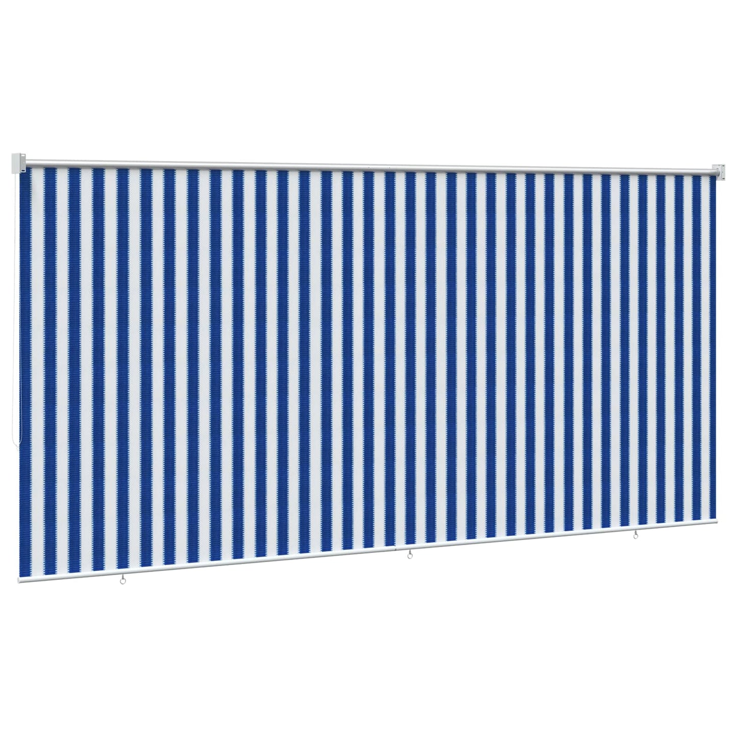 Utendørs Rullegardin 90% UV-blokk Blå og hvit stripe HDPE
