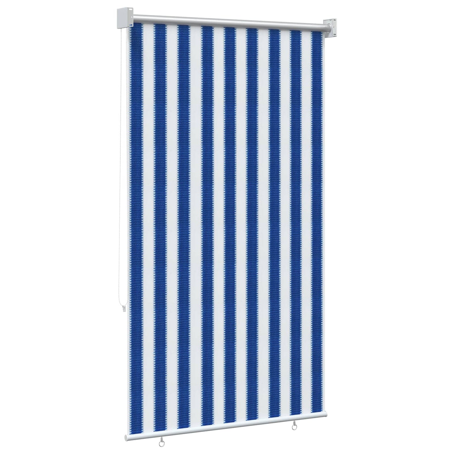 Utendørs Rullegardin 90% UV-blokk Blå og hvit stripe HDPE