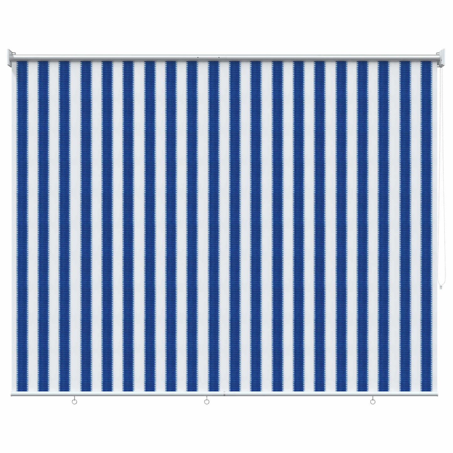 Utendørs Rullegardin 90% UV-blokk Blå og hvit stripe HDPE