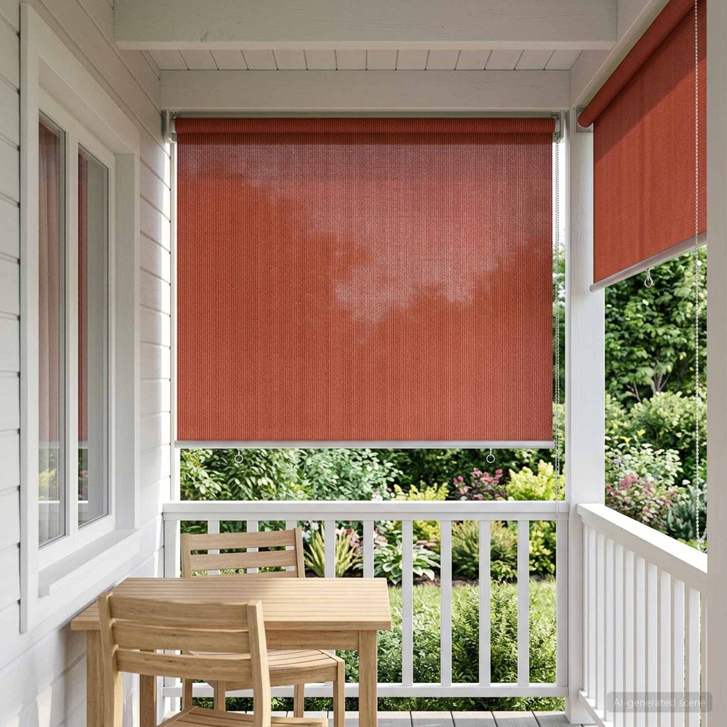 Utendørs Rullegardin 90% UV-blokk Terracotta 60 x 140 cm HDPE