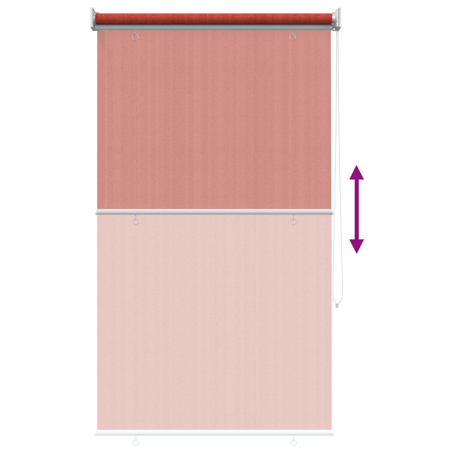 Utendørs Rullegardin 90% UV-blokk Terracotta 100 x 140 cm HDPE