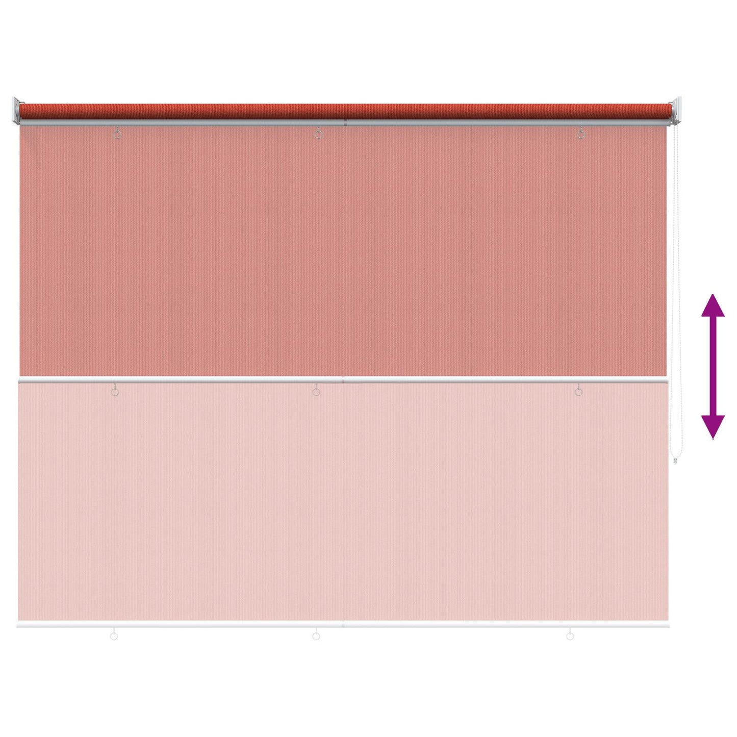 Utendørs Rullegardin 90% UV-blokk Terracotta 160 x 140 cm HDPE
