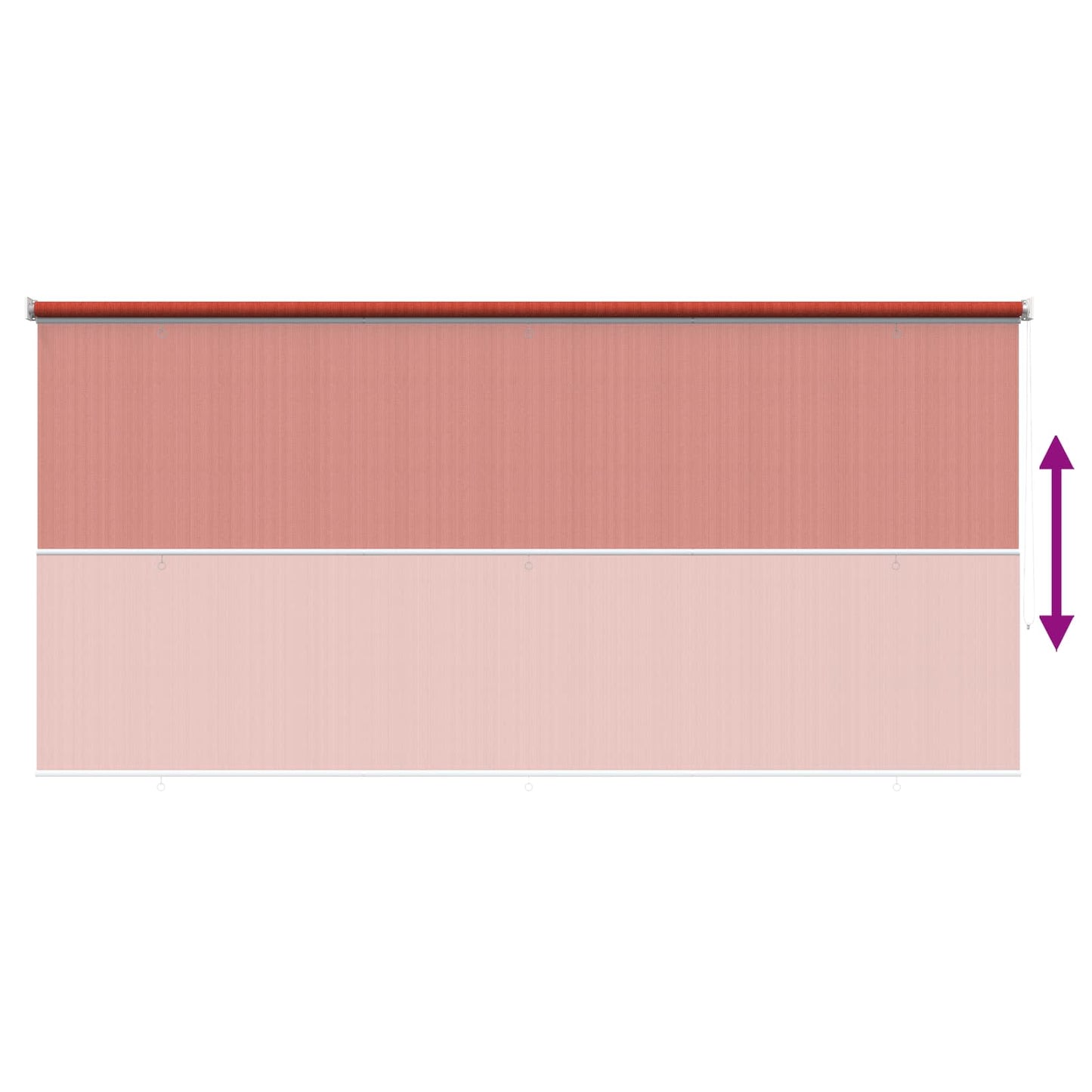 Utendørs Rullegardin 90% UV-blokk Terracotta 60 x 230 cm HDPE