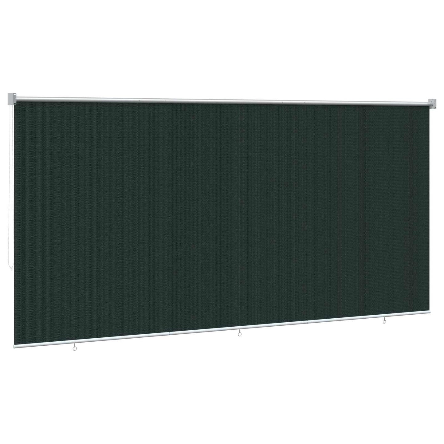 Utendørs Rullegardin 90% UV-blokk Mørkegrønn 400 x 140 cm HDPE