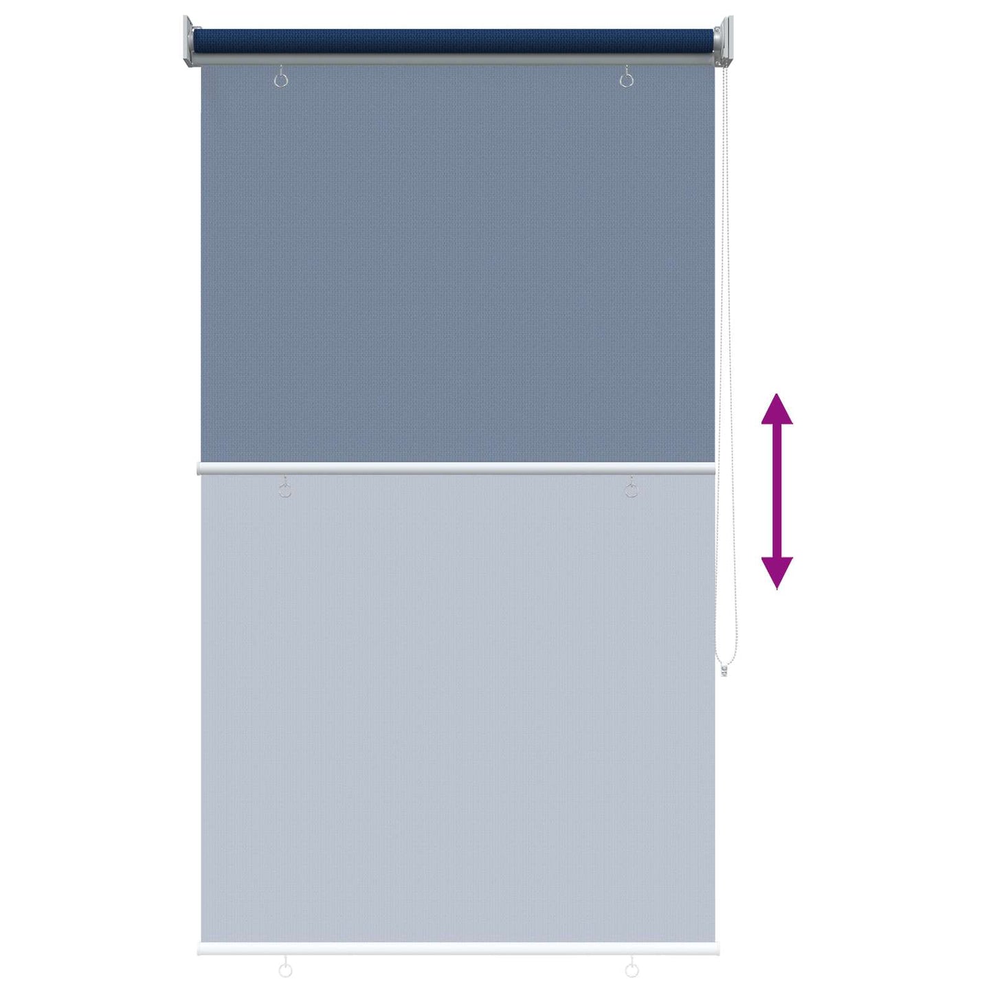 Utendørs Rullegardin 90% UV-blokk Blå 80 x 140 cm HDPE