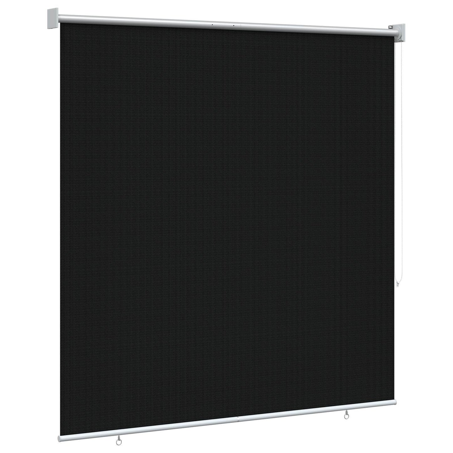 Utendørs Rullegardin 90% UV-blokk Svart 140 x 140 cm HDPE
